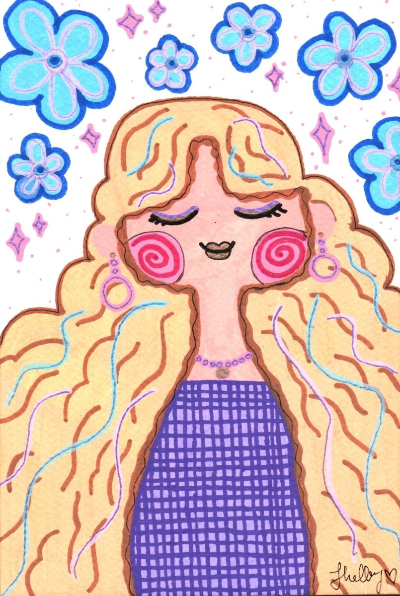 daydream girl art print