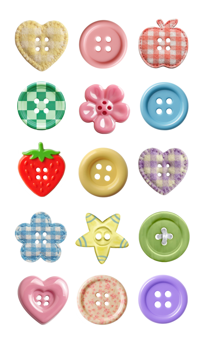 cute buttons sticker sheet