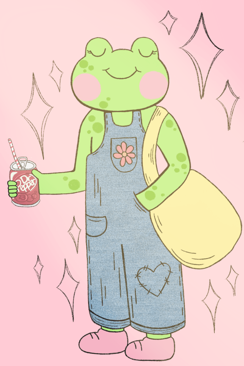 farmers market frog art print