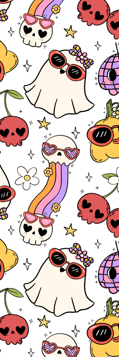 groovy ghouls double sided bookmark