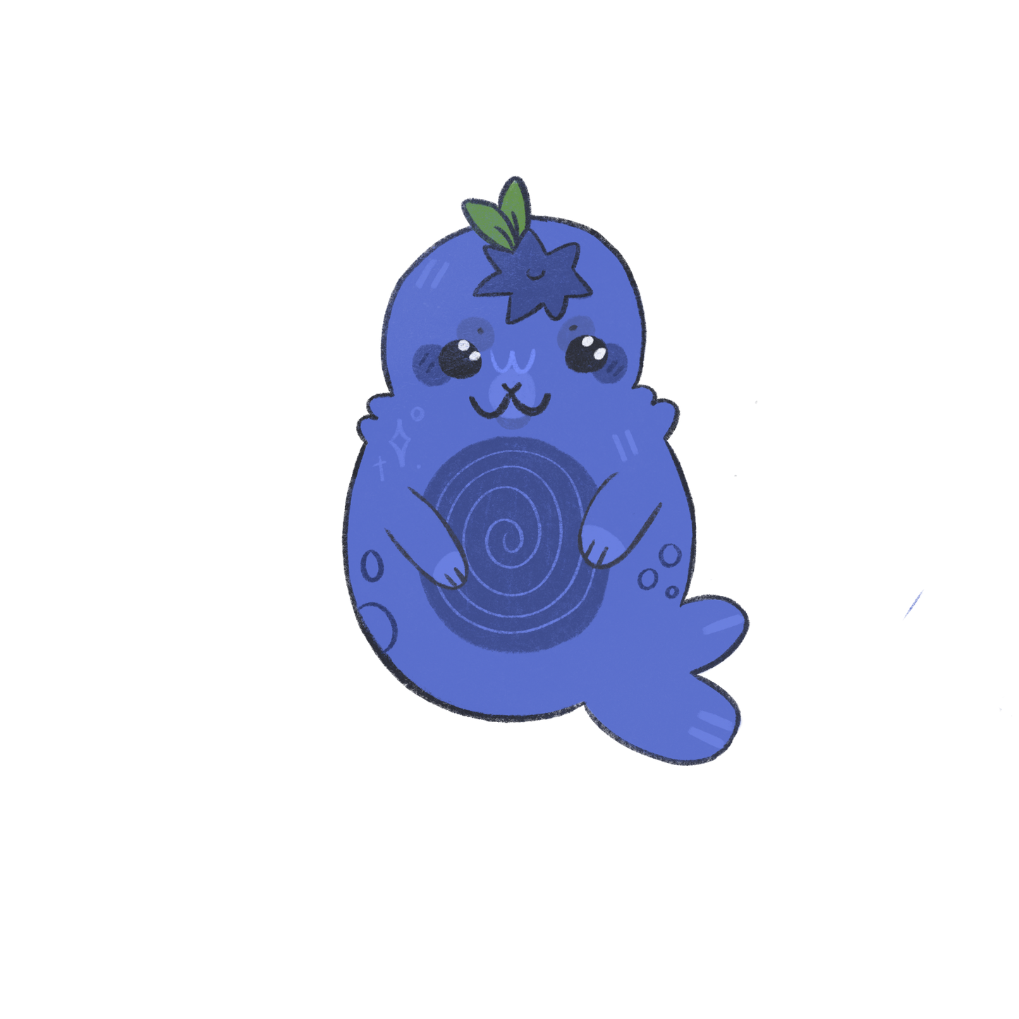 blueberry seal sticker
