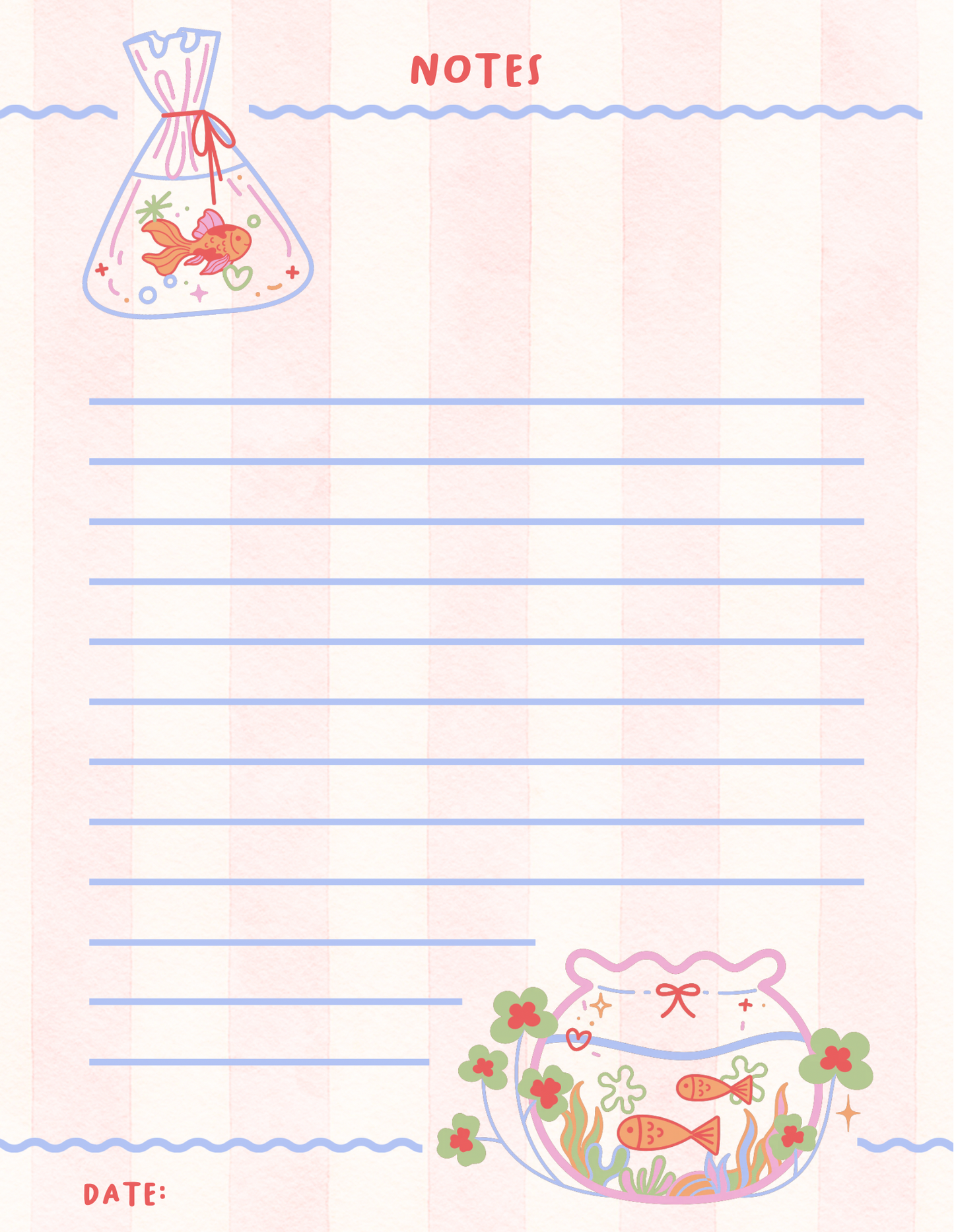 goldfish notes notepad