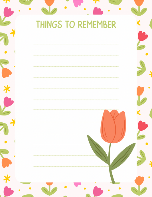 things to remember notepad