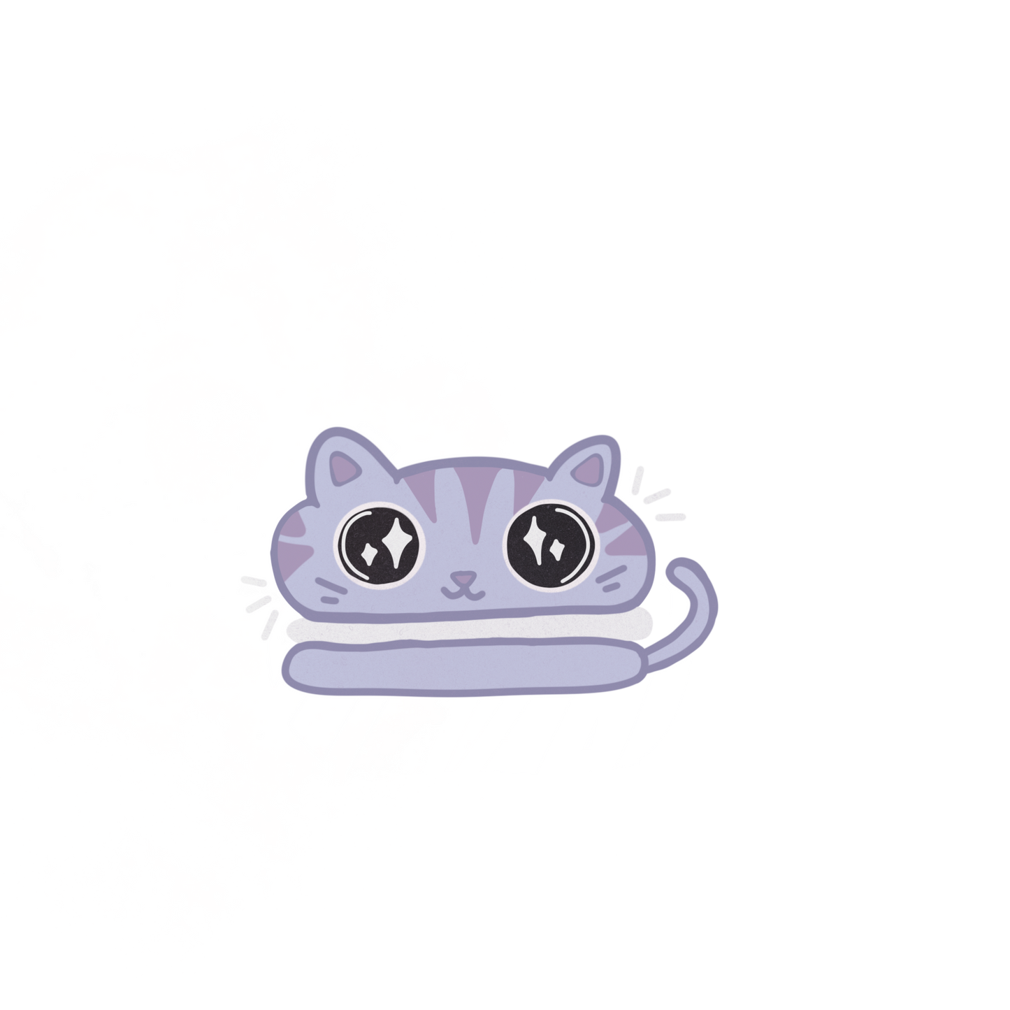 lavender oreo cat sticker