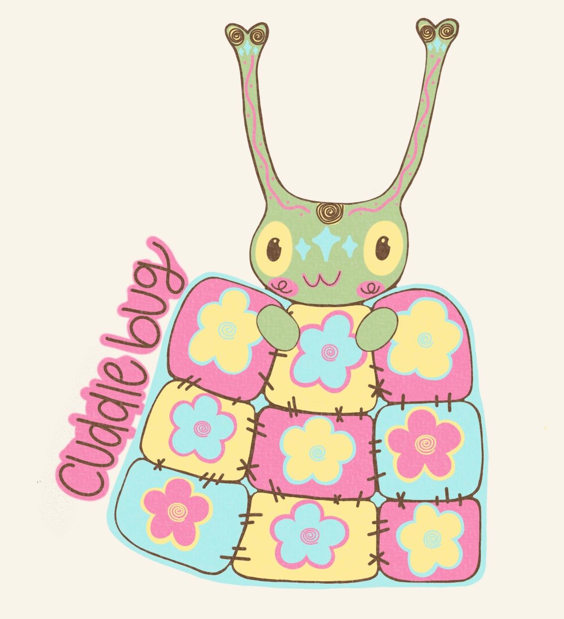 cuddle bug sticker