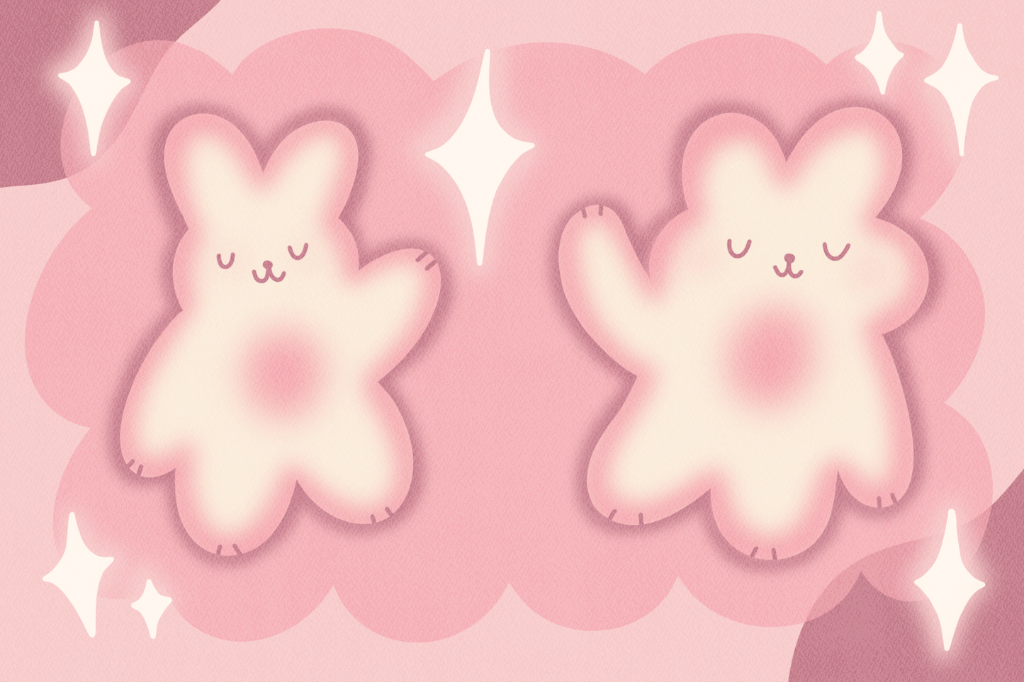 bunnie twin sticker (sitting)