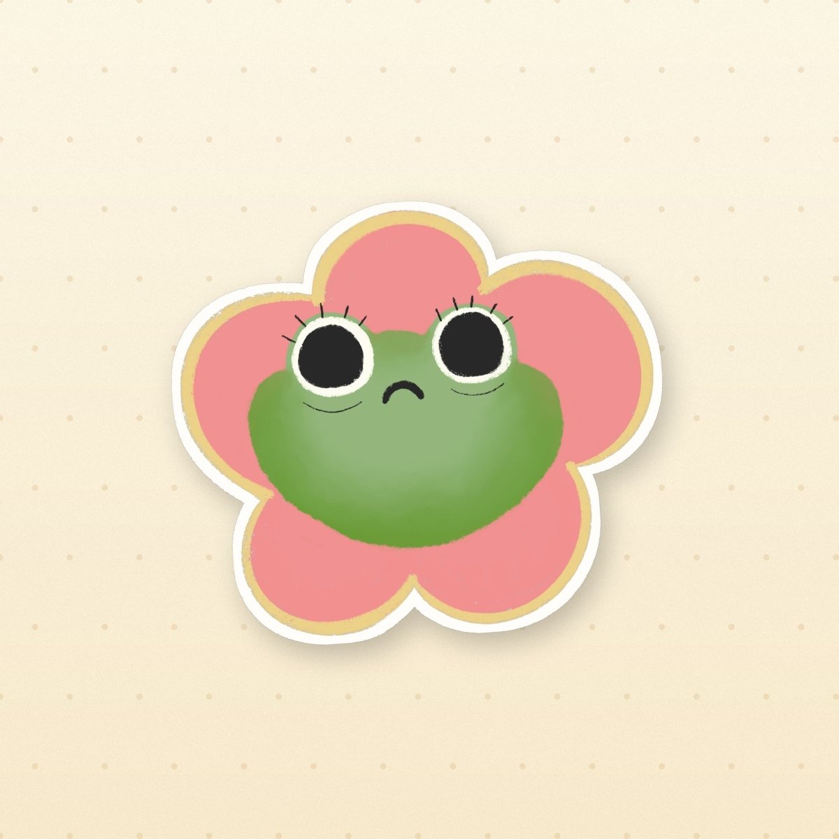 flower frog sticker