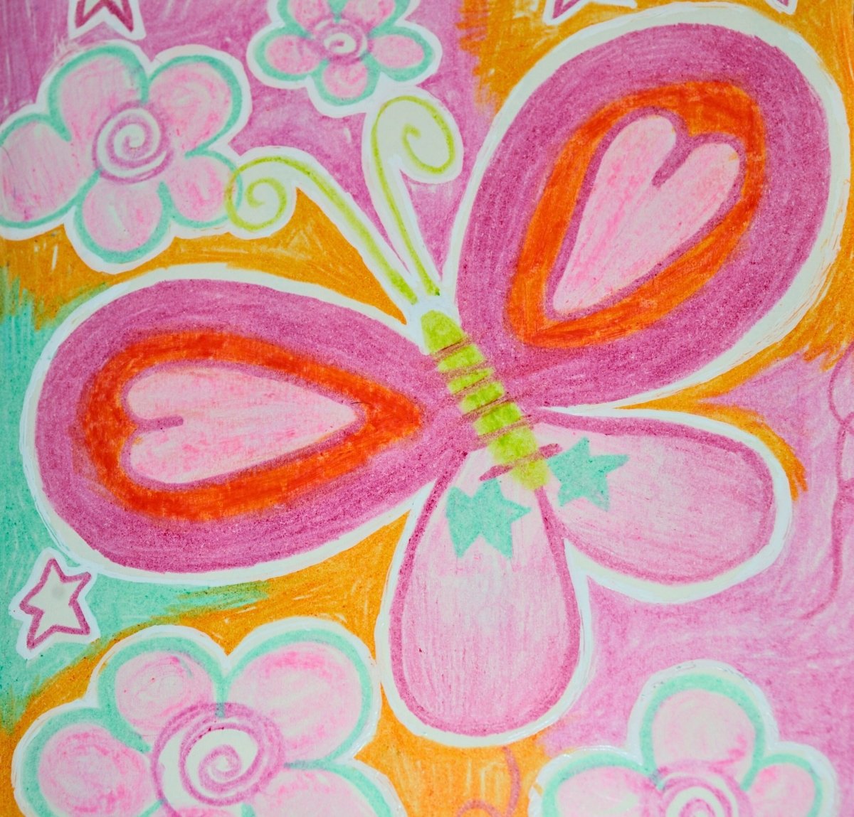 butterfly art print - handmade illustrated wall art - happy doodle studio