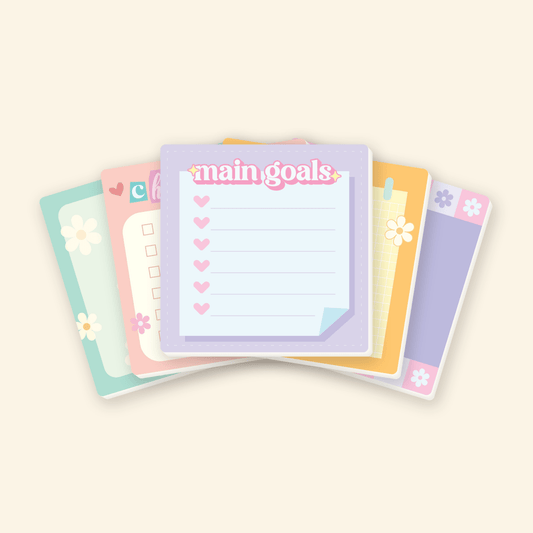 pastel sticky note pad