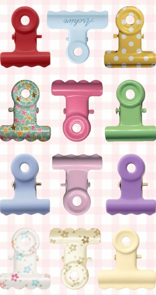 pastel clips sticker sheet