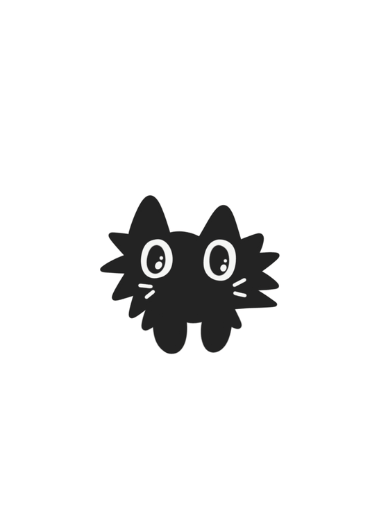spiky gremlin cat sticker