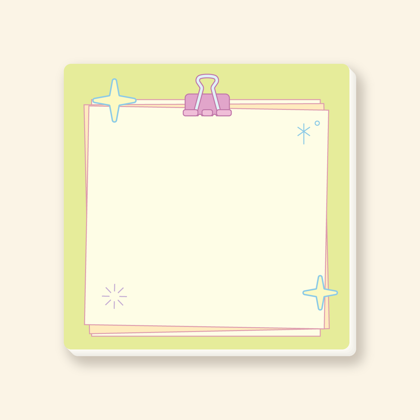 pastel sticky note pad