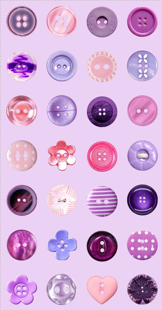purple buttons sticker sheet