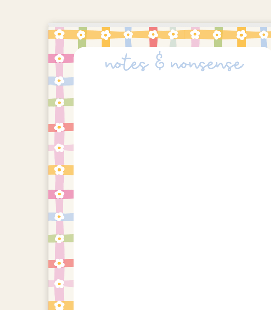 notes & nonsense notepad
