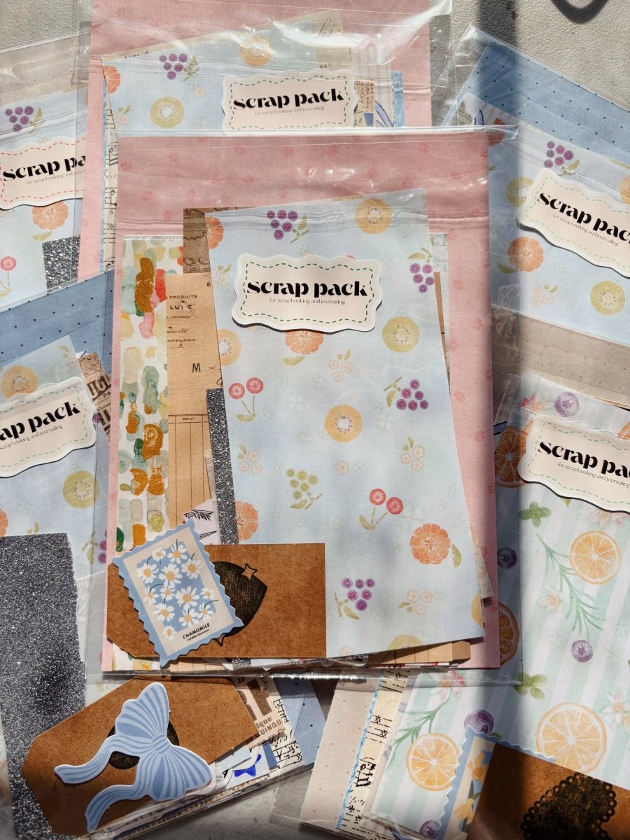 coastal grandma scrap pack - coastal aesthetic journal ephemera kit - happy doodle studio