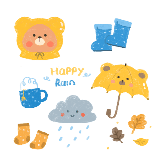little bear sticker sheet - adorable bear half sheet vinyl stickers - happy doodle studio