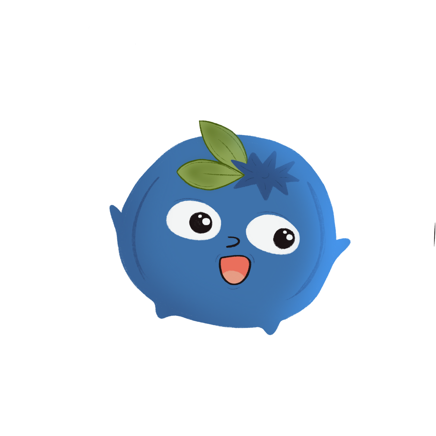 happy blueberry sticker