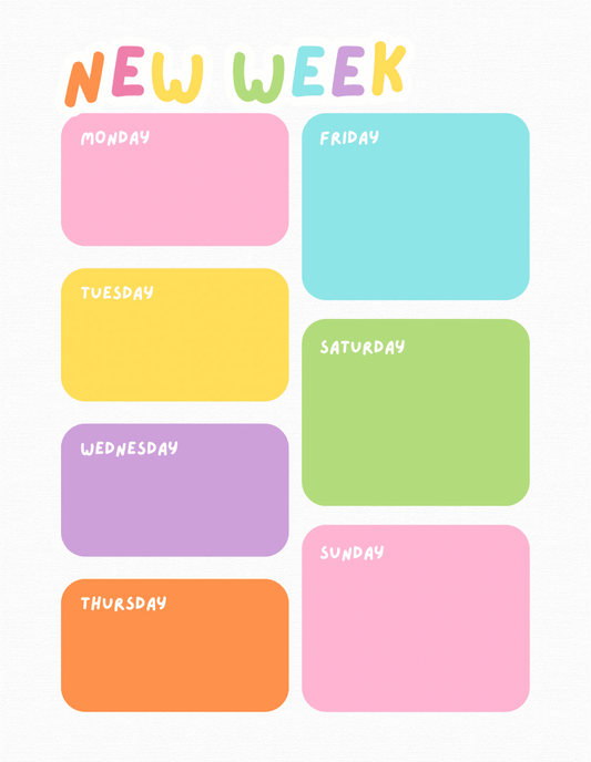 new week planner pad