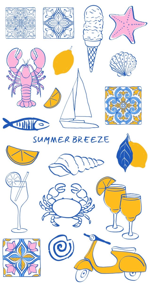 summer breeze sticker sheet