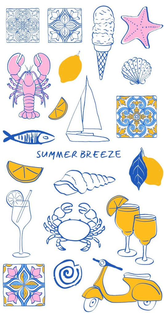 summer breeze sticker sheet