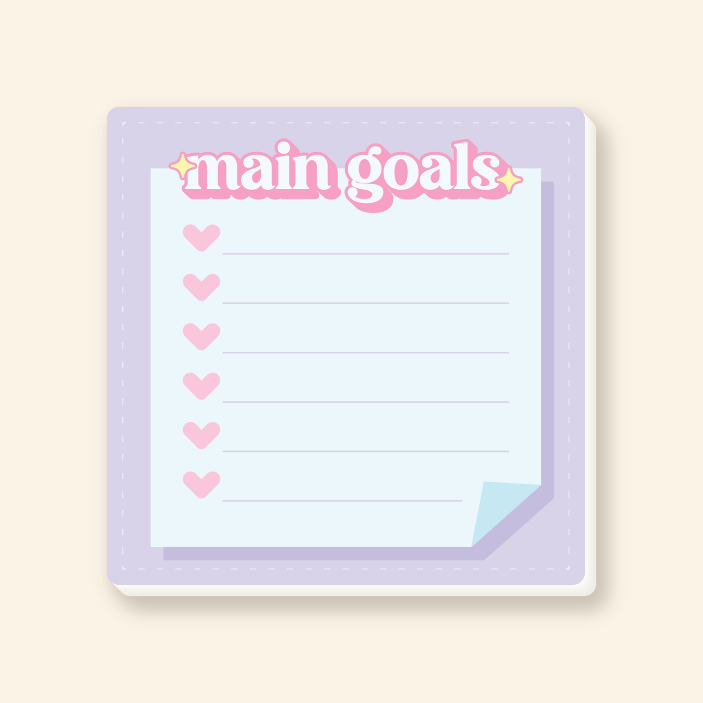 pastel sticky note pad