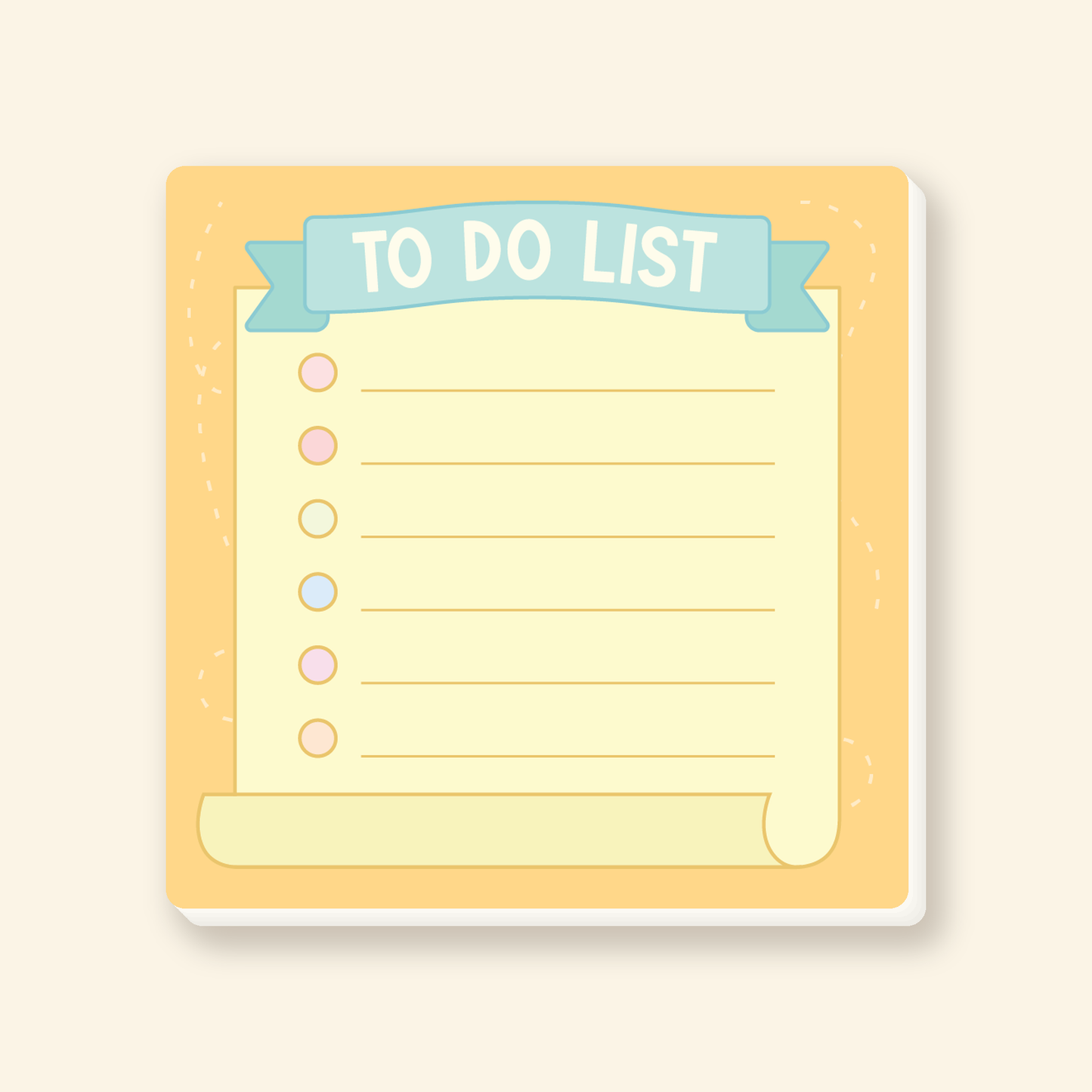pastel sticky note pad