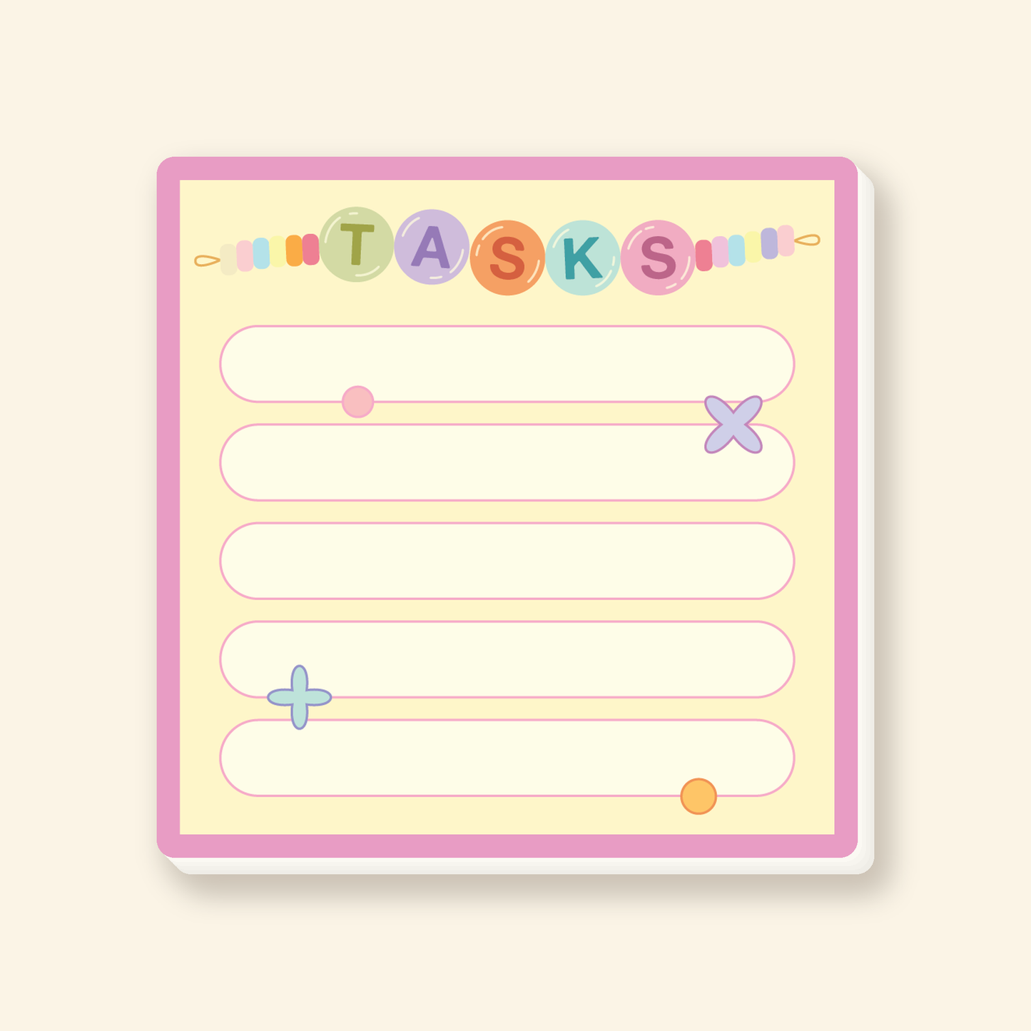 pastel sticky note pad