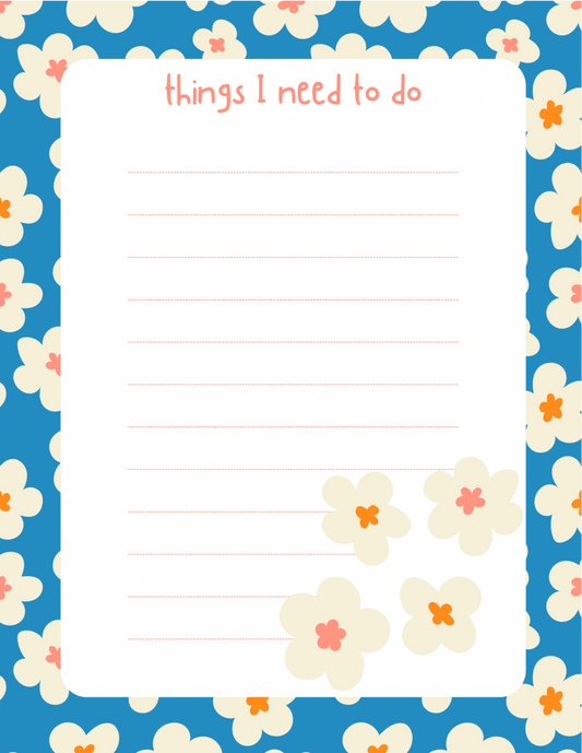 things i need to do notepad