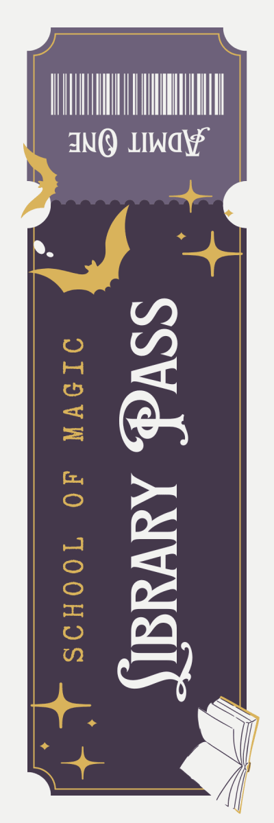 school of magic library pass double sided bookmark