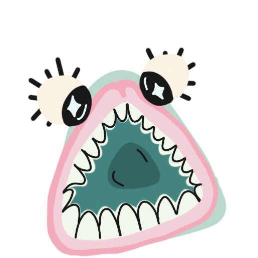 screaming creature funny whimsical vinyl sticker - chaos goblin glossy sticker - happy doodle studio