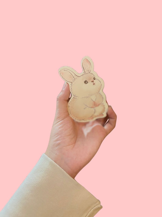 watercolor bunny sticky note