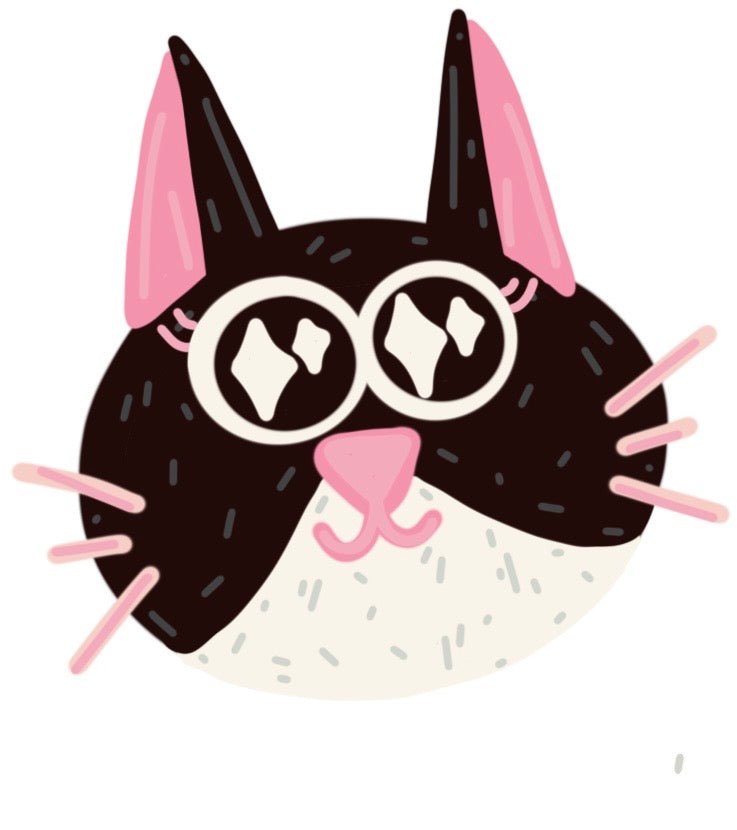 tuxedo kitty adorable vinyl sticker - sophisticated cat glossy waterproof sticker - happy doodle studio