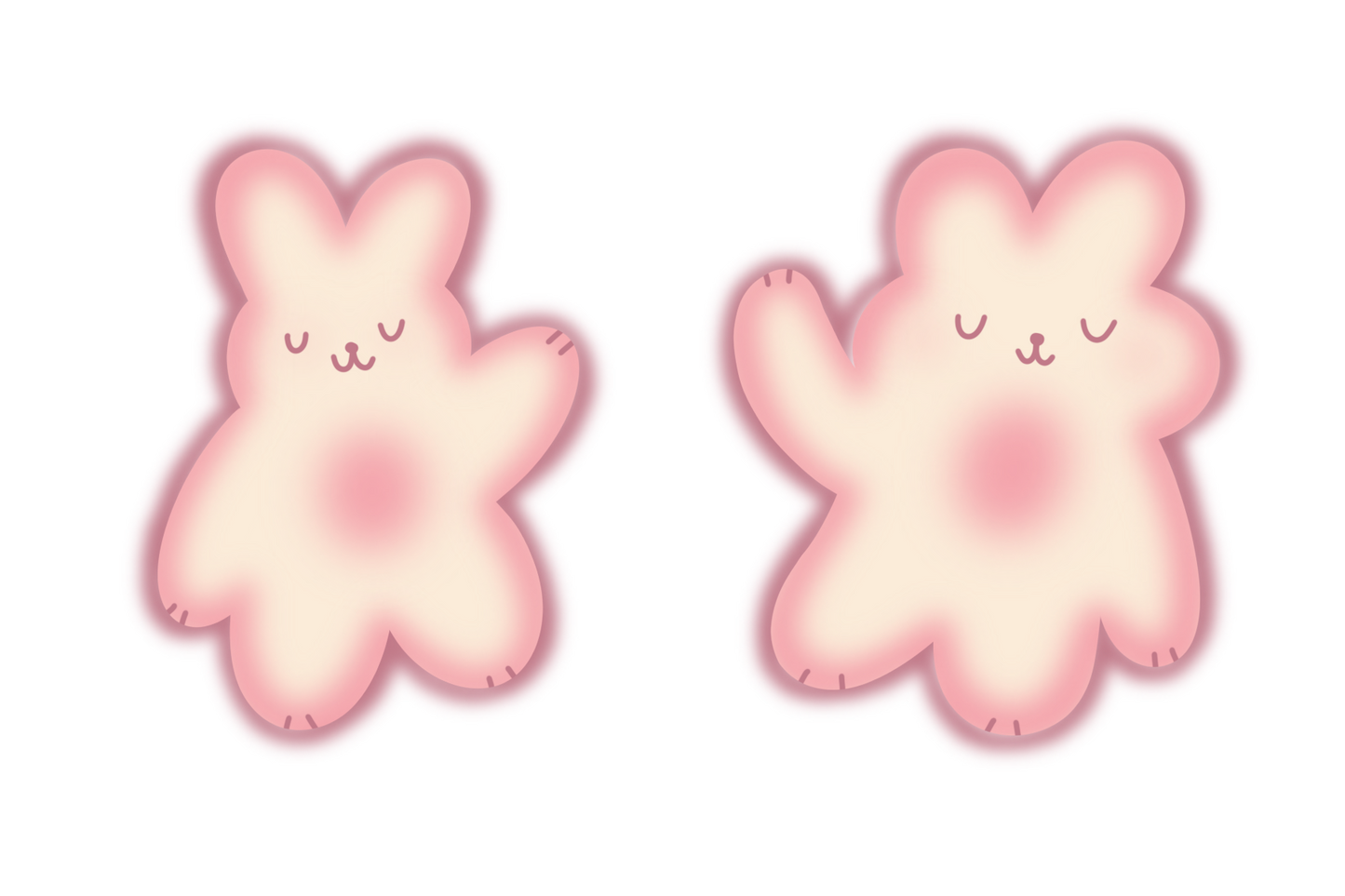 bunnie twin sticker (sitting)