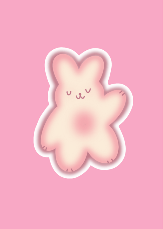 bunnie twin sticker (waving)