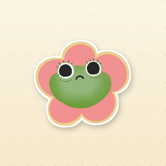 flower frog sticker