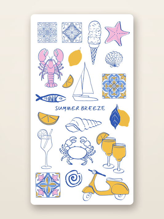 summer breeze sticker sheet