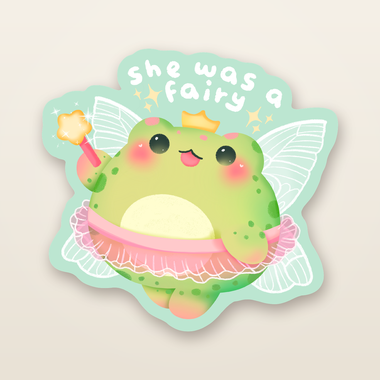 she was a fairy frog sticker