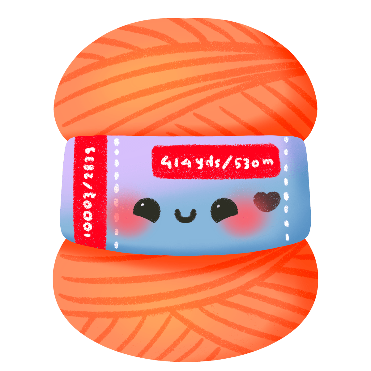adorable yarn skein sticker 🧶