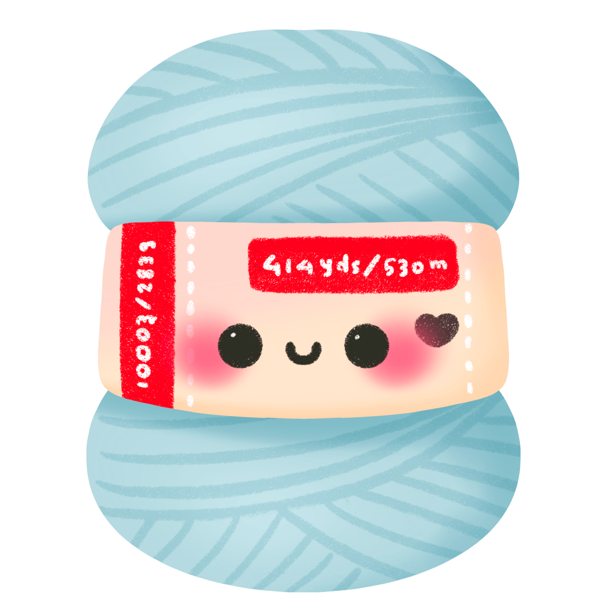 adorable yarn skein sticker 🧶