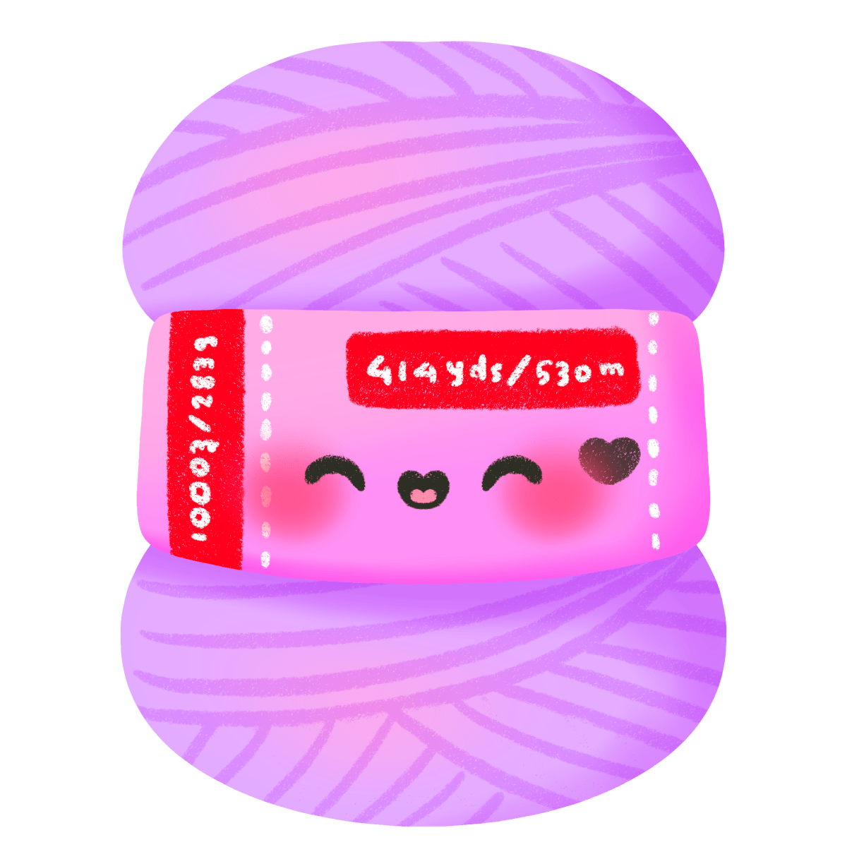 adorable yarn skein sticker 🧶
