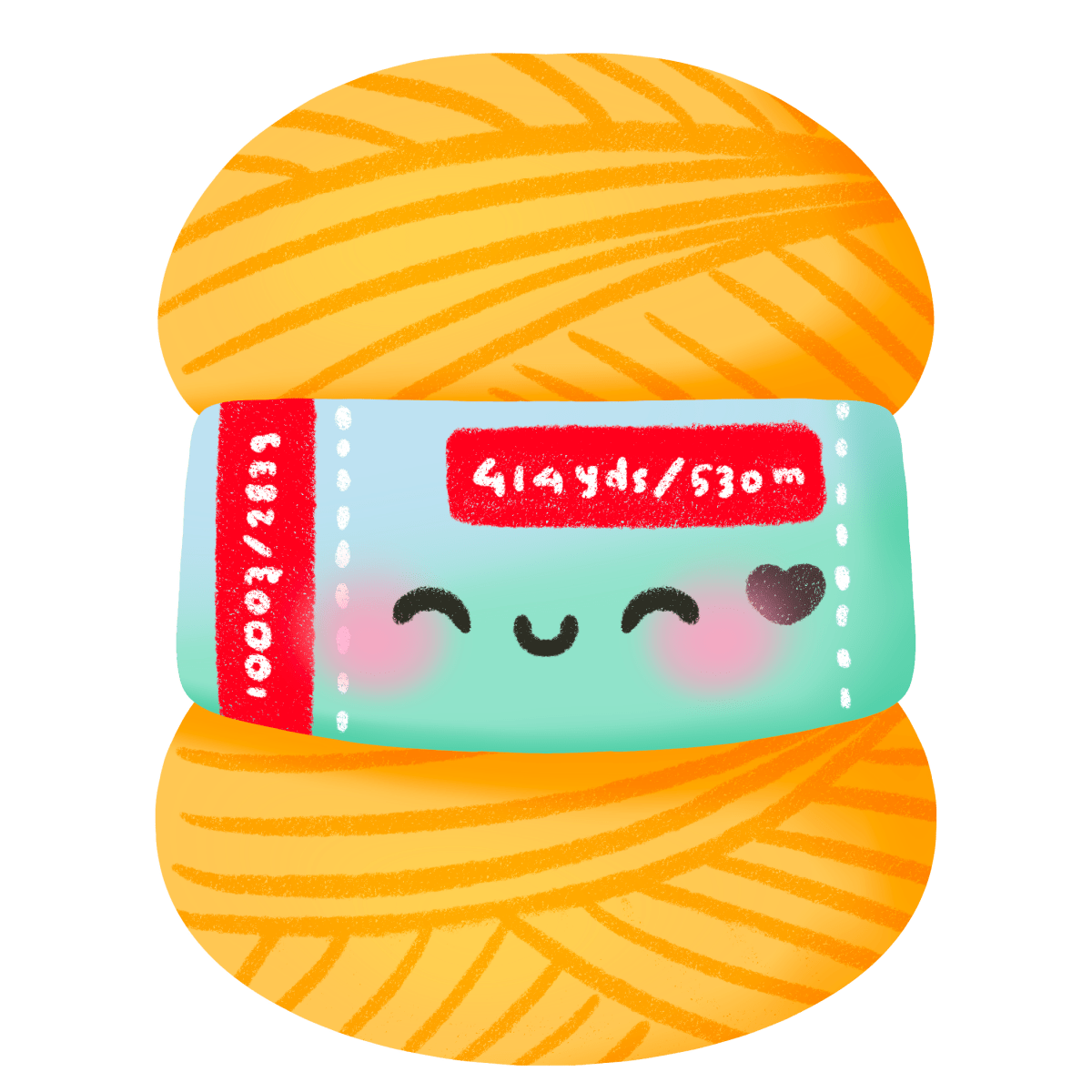 adorable yarn skein sticker 🧶