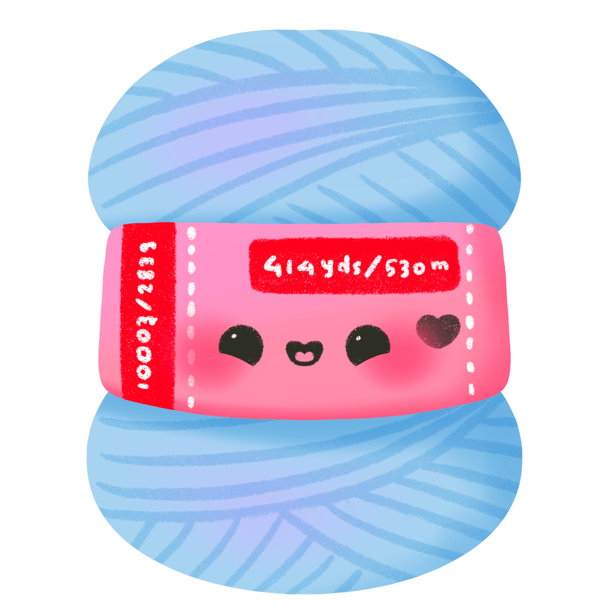 adorable yarn skein sticker 🧶