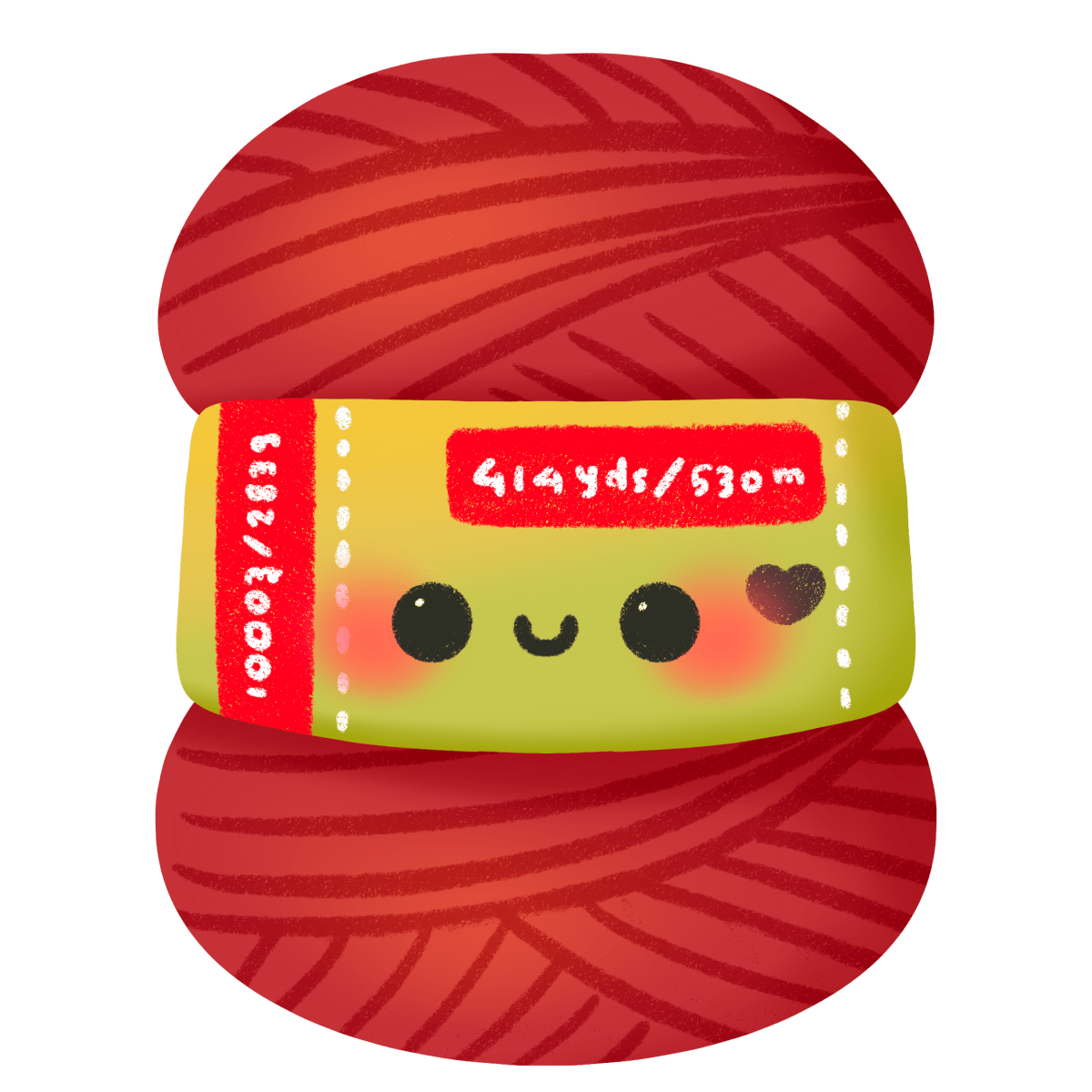 adorable yarn skein sticker 🧶