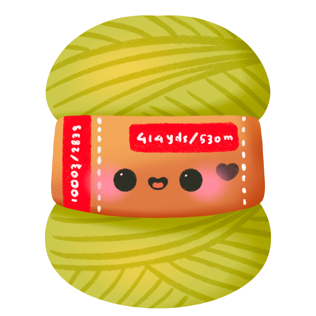 adorable yarn skein sticker 🧶