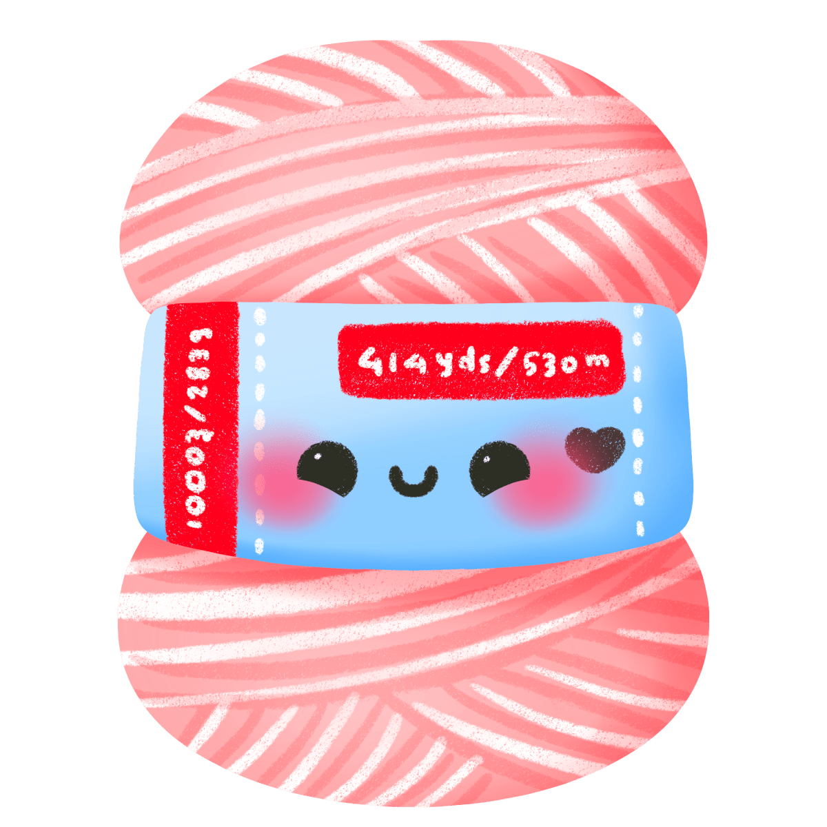 adorable yarn skein sticker 🧶