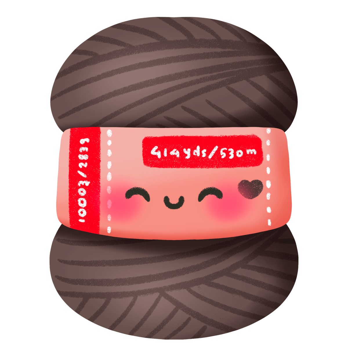 adorable yarn skein sticker 🧶