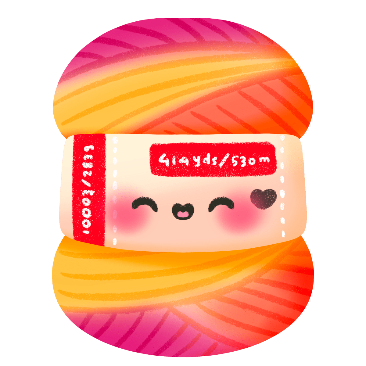 adorable yarn skein sticker 🧶