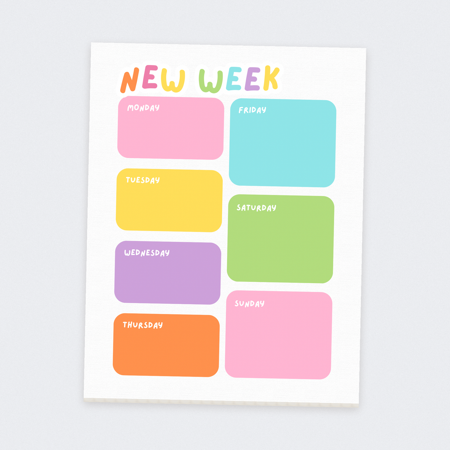 new week planner pad