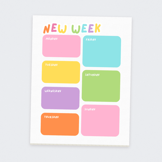 new week planner pad