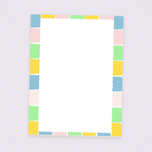 pastel patchwork notepad